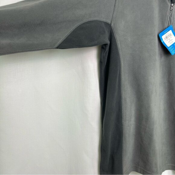 NWT Columbia Men's M Klamath Range II Fleece Pullover Grey 50 UPF Omni Shade - Picture 3 of 8
